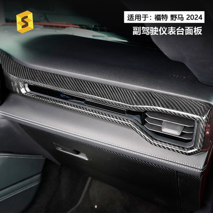 Real Carbon Fiber Dashboard Trim for Ford Mustang (2024)