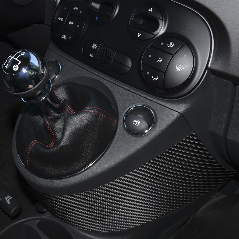 Real Carbon Fiber Gear Selector Frame Trim for Fiat 500 Abarth