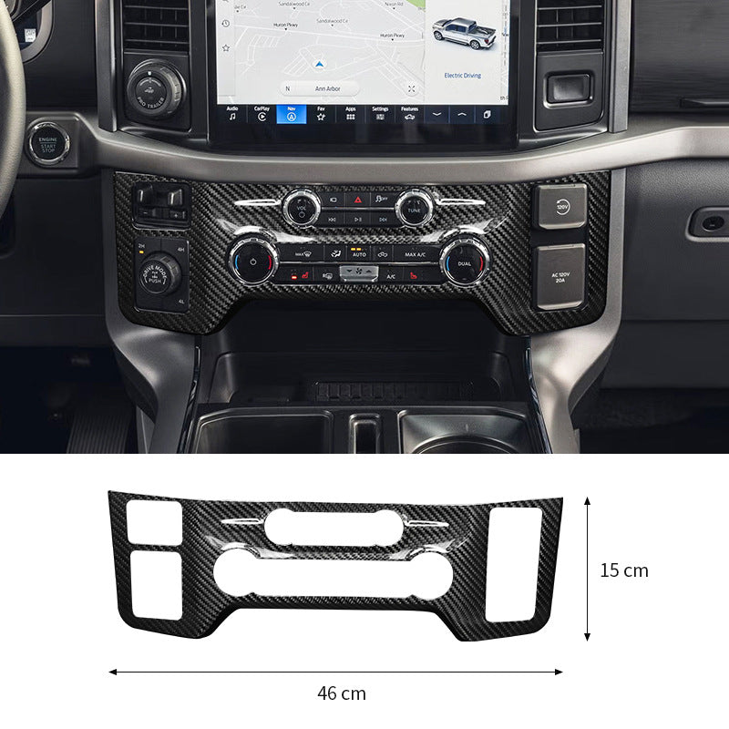 Real Carbon Fiber AC Knob Panel Trim for Ford F-150 (2021 - 2025)