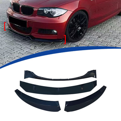 MT 4-Section Front Lip Spoiler for BMW 1 Series E82 (2009 - 2011), Glossy Black