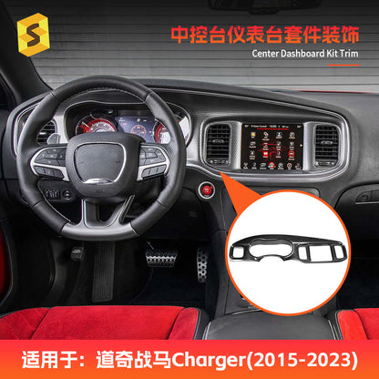 Real Carbon Fiber Center Console Trim for Dodge Durango