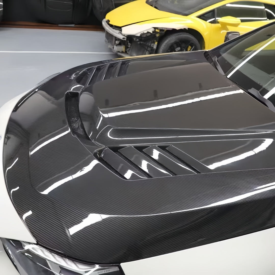 适用宝马G87改装V款干碳纤维机盖一引擎盖DRY CARBON HOOD M2改装