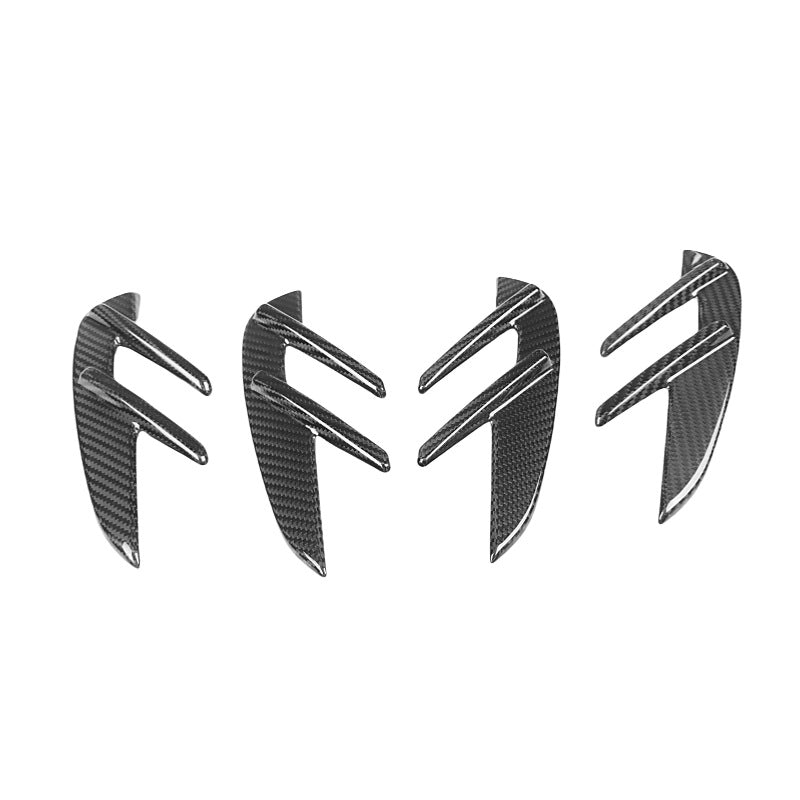 3×3 3K Twill Dry Carbon Fiber Fender Vent Side Trim for BMW G80 G81 M3 Sedan Wagon & G82 M4 Coupe 2020 - 2026 Stick-On