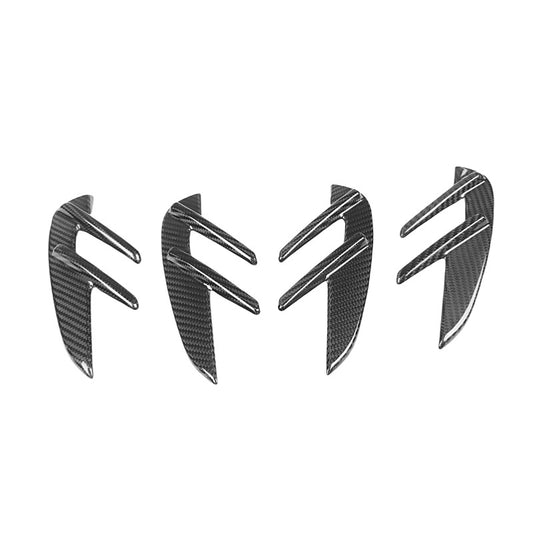 3×3 3K Twill Dry Carbon Fiber Fender Vent Side Trim for BMW G80 G81 M3 Sedan Wagon & G82 M4 Coupe 2020 - 2026 Stick-On