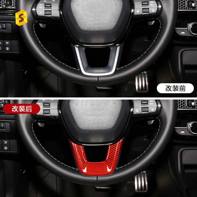 Carbon Fiber Steering Wheel U-Shape Lower Trim for Honda Civic 11th Gen (2022+)
