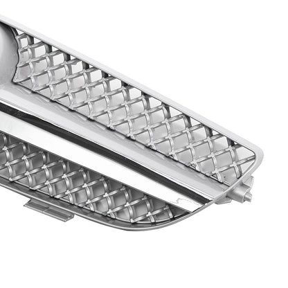 Front Grille for Mercedes-Benz CLK (2003 - 2009), Full Silver