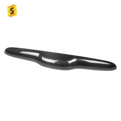 Real Carbon Fiber Trunk Chrome-Look Trim Panel for Fiat 500