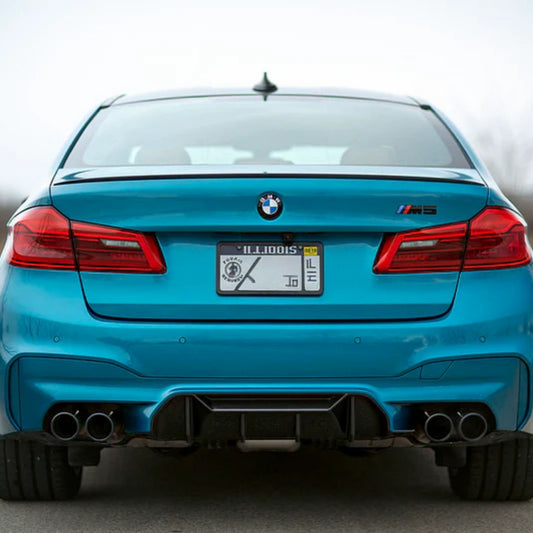 MP Style Carbon Fiber Rear Lip Diffuser for BMW M5 F90 / 5 Series G30 (2018 - 2023)