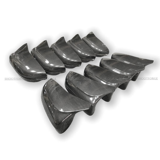 Dry Carbon Fiber Replacement Mirror Caps for BMW M5 F90 (RHD – Right-Hand Drive)