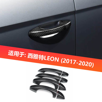 Real Carbon Fiber Exterior Door Handle Cover for SEAT Leon (2017 - 2020)