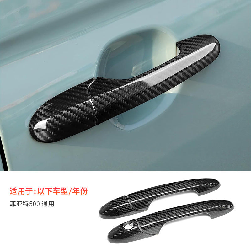 Real Carbon Fiber Door Handle Cover for Fiat 500 / GM (Universal)