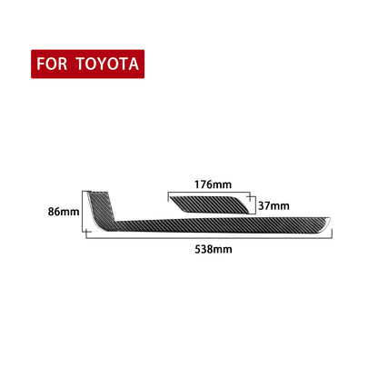 2PCS Prepreg Dry Carbon 3*3 3K Twill Carbon Fiber Interior Gear Shift Base Side Trim for Toyota Tundra XK50 Facelift (2014-2021)