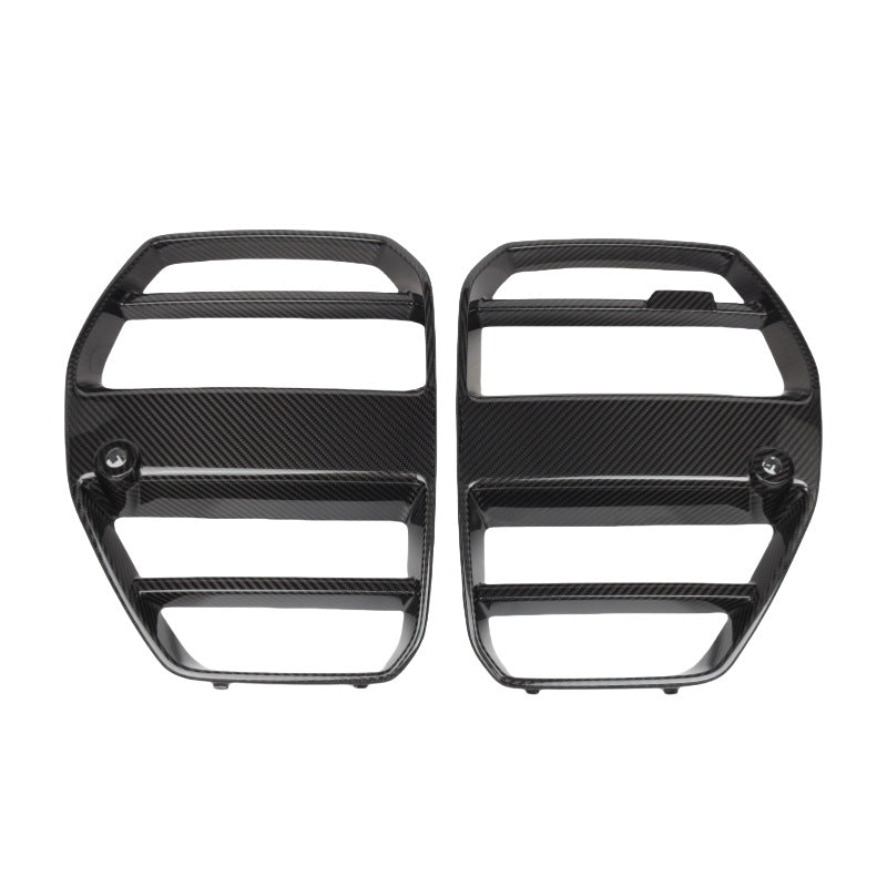 Autoclave Dry Carbon Front Bumper Grille For 2021 - 2026 BMW G80 G81 M3 & G82 G83 M4 | Replacement Style | 3K Twill Weave | High Gloss