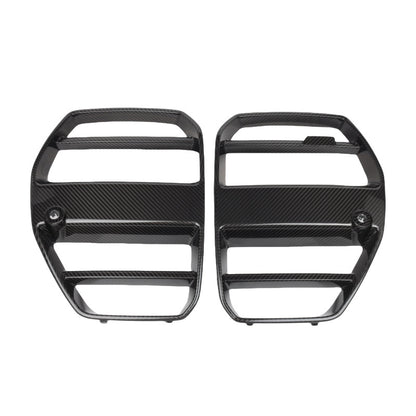 Autoclave Dry Carbon Front Bumper Grille For 2021 - 2026 BMW G80 G81 M3 & G82 G83 M4 | Replacement Style | 3K Twill Weave | High Gloss