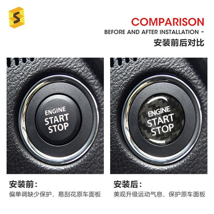 Carbon Fiber Push-Start Button Trim for Suzuki Vitara / Alivio / Kizashi