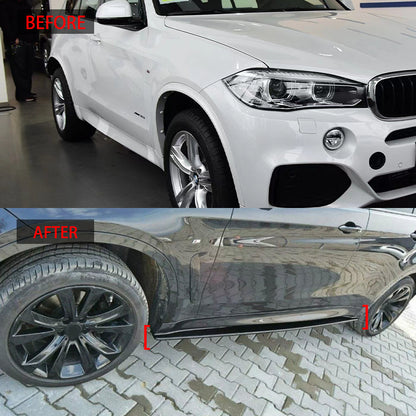 MT One-Piece Side Skirts for BMW X5 F15 / BMW X6 F16 (2014 - 2019), Glossy Black