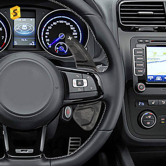 Carbon Fiber Steering Wheel Shift Paddle Cover for Volkswagen Golf 7 GTI / Scirocco / Sagitar