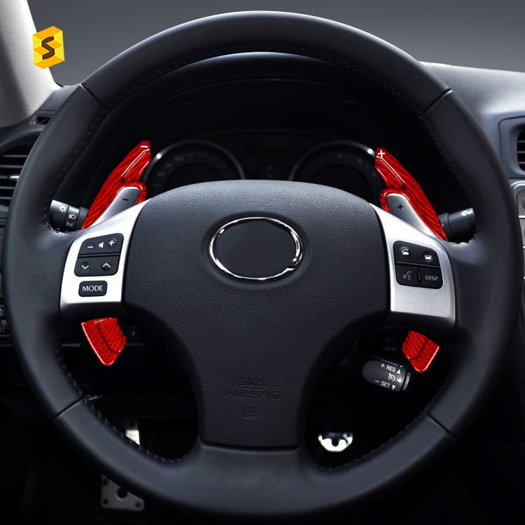 Carbon Fiber Steering Wheel Shift Paddle Cover for Lexus IS (2008 - 2011)