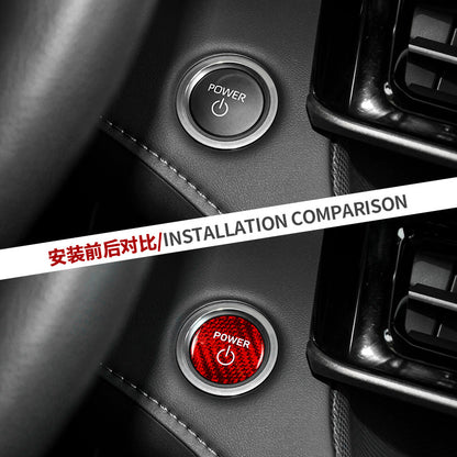 Carbon Fiber Push-Start Button Trim for Toyota Crown / Highlander / Wildlander (2022+)