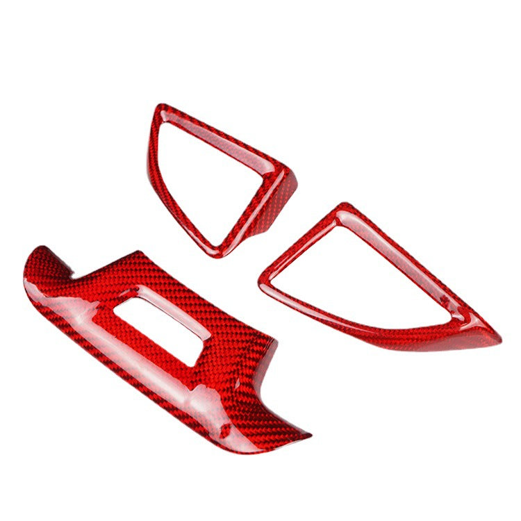 Carbon Fiber Steering Wheel Button Frame Trim for Chevrolet Camaro