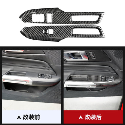 Carbon Fiber Window Switch Panel Trim for Ford Mustang (2024)
