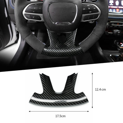 Real Carbon Fiber Steering Wheel Lower Trim for Dodge Durango