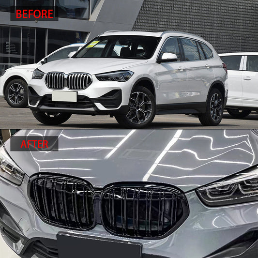 Double-Slat Front Grille for BMW X1 F48 (alternate view 2)