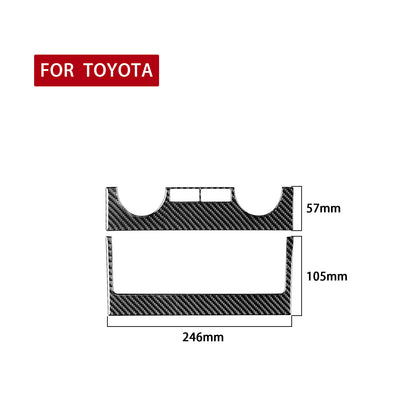 2PCS Prepreg Dry Carbon 3*3 3K Carbon Fiber Interior A/C Switch Panel Trim Overlay for Toyota Tundra XK50 Facelift (2014-2021)