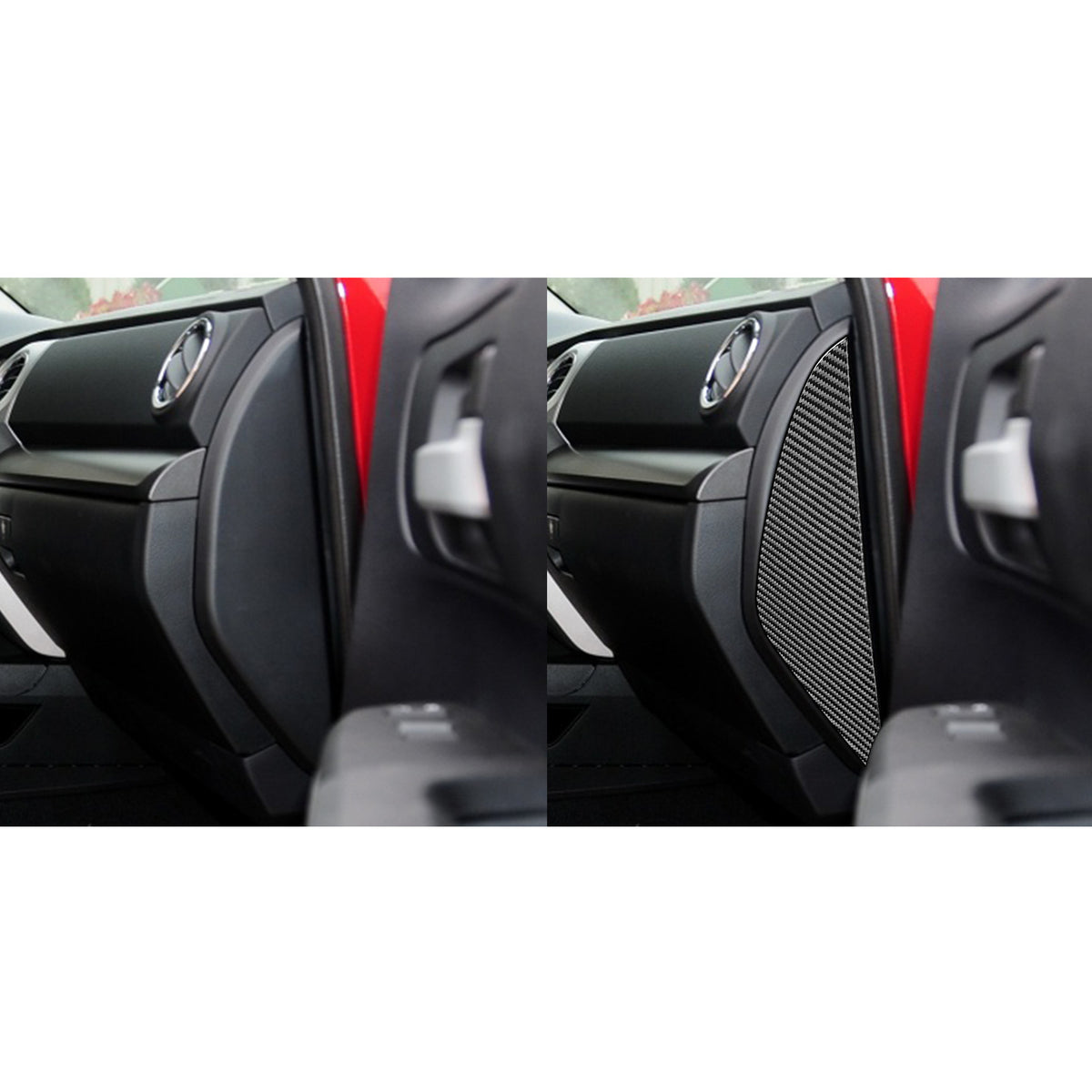 2PCS Prepreg Dry Carbon 3*3 3K Carbon Fiber Interior Door Anti-Collision Bumper Pad for Toyota Tundra XK50 Facelift (2014-2021)