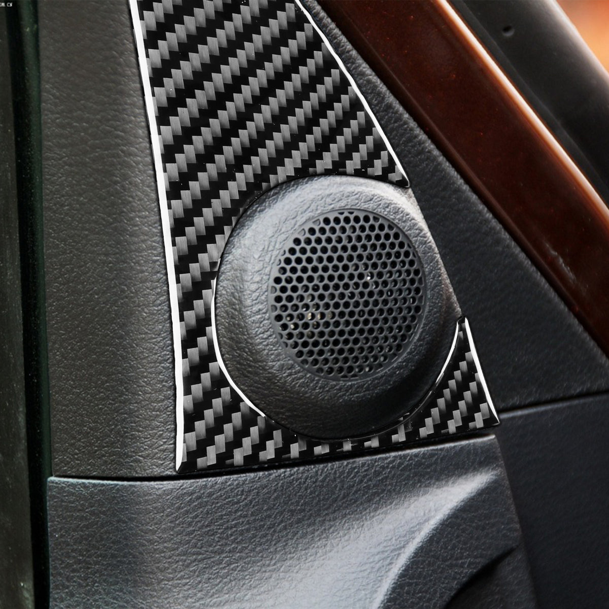 Prepreg Dry Carbon 3*3 3K Carbon Fiber Interior A-Pillar Speaker Panel Overlay Trim for Toyota Tundra XK50 Facelift (2014-2021)