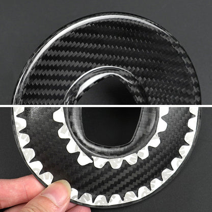 Real Carbon Fiber Steering Wheel Trim for Fiat 500 (2008+)