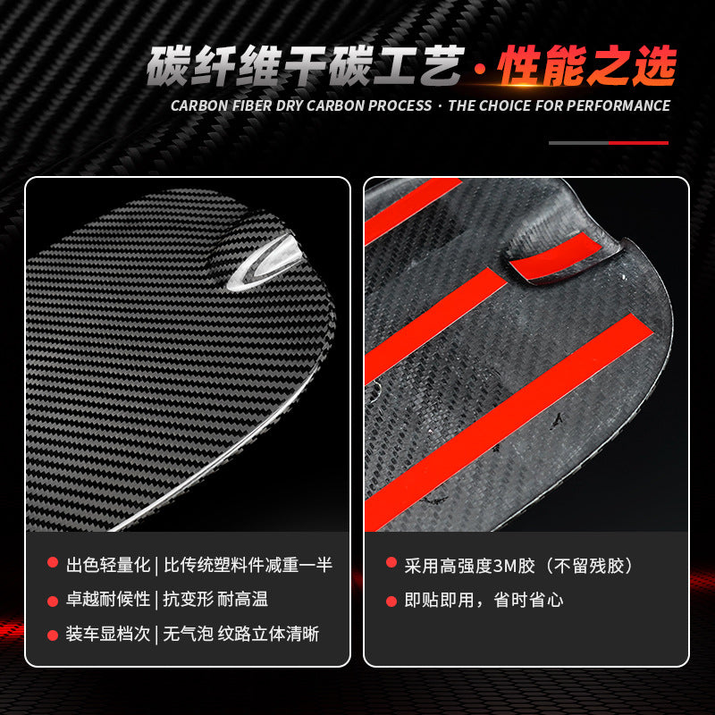 Real Carbon Fiber Outer Fuel Door Cover for Chevrolet Silverado 1500 (2019 - 2026)