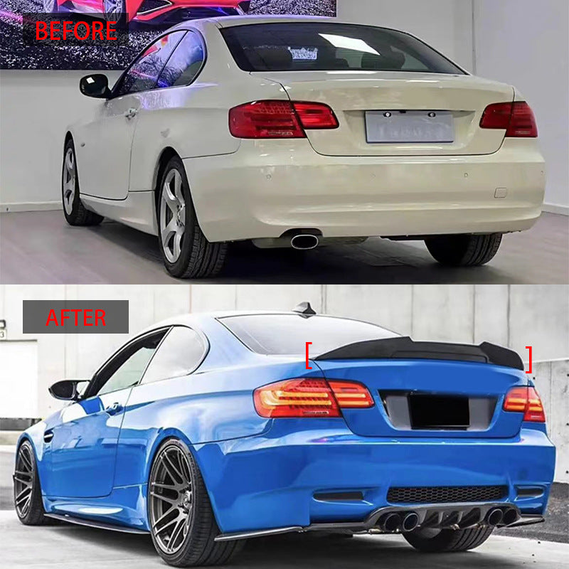 适用2005-2011款宝马E92改装PSM款尾翼亮黑ABS吹塑加厚