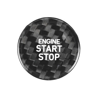 Real Carbon Fiber Push-Start Button Trim for Genesis G70