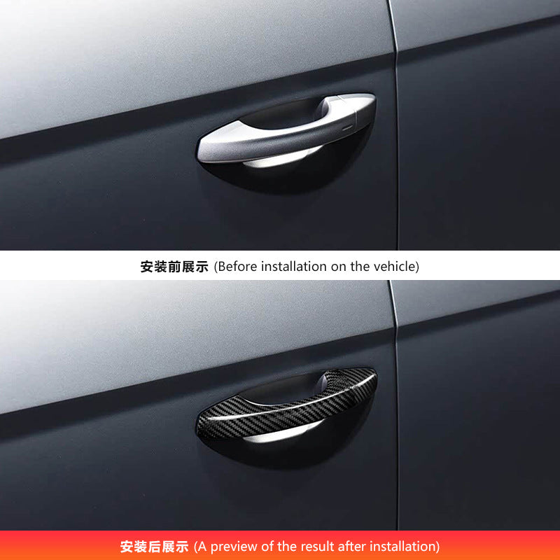 Real Carbon Fiber Exterior Door Handle Cover for SEAT Leon (2017 - 2020)