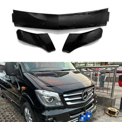 3-Section Mud Flaps for Mercedes-Benz Sprinter W906 (2014 - 2017), Glossy Black