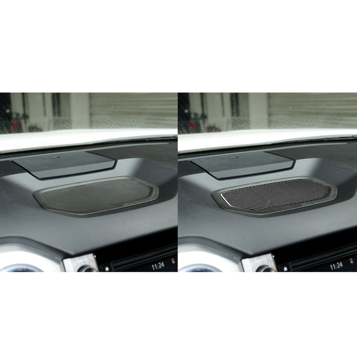 Prepreg Dry Carbon 3*3 3K Carbon Fiber Interior Dashboard Non-slip Groove Mat Trim for Toyota Tundra XK50 Facelift (2014-2021)