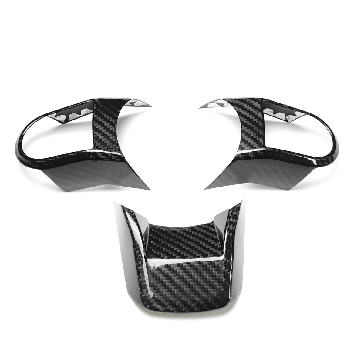 Real Carbon Fiber Steering Wheel Button Trim for MINI F-Series Cooper