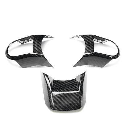 Real Carbon Fiber Steering Wheel Button Trim for MINI F-Series Cooper