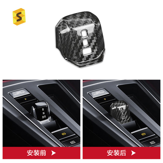 Real Dry Carbon Fiber Gear Shift Knob Cover for Volkswagen Golf 8 (2021 - 2023)