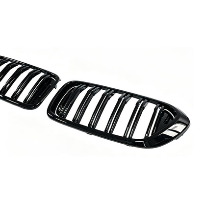 Double-Slat Front Grille for BMW 6 Series GT G32 (2018 - 2020), Glossy Black