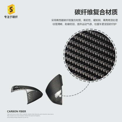 Carbon Fiber Side Mirror Cover (CN-Spec, with Light) for Ford Mustang