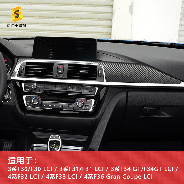 Real Carbon Fiber Center Console & Dashboard Trim for BMW 3 / 4 Series F30 - F34