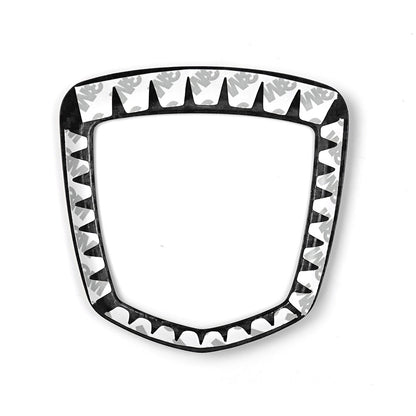 Real Carbon Fiber Rear Emblem Frame Trim for Fiat 500