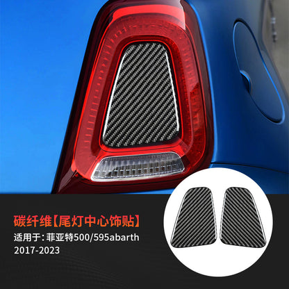 Epoxy Resin Carbon Fiber Tail Light Trim for Fiat 500