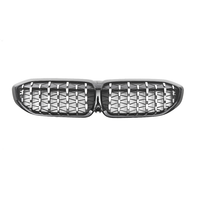 Meteor Front Grille for BMW 3 Series G20 (2020 - 2022), Glossy Black & Semi-Silver