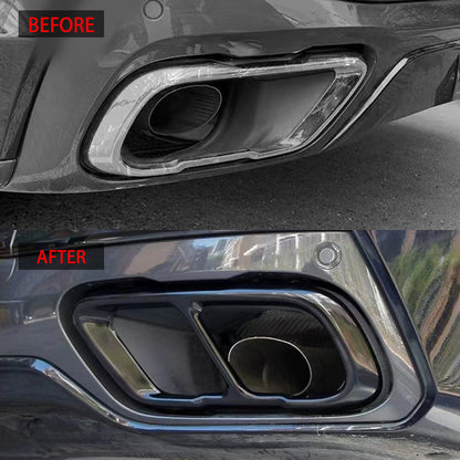 Exhaust Tip Covers for BMW X5 G05 / BMW X6 G06 / BMW X7 G07 (2019 - 2026), Black