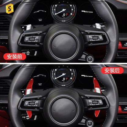 Carbon Fiber Steering Wheel Shift Paddle Cover for Porsche Taycan / Macan / 911