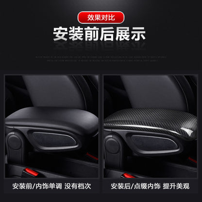 Real Dry Carbon Fiber Armrest Console Trim for MINI / MINI F60