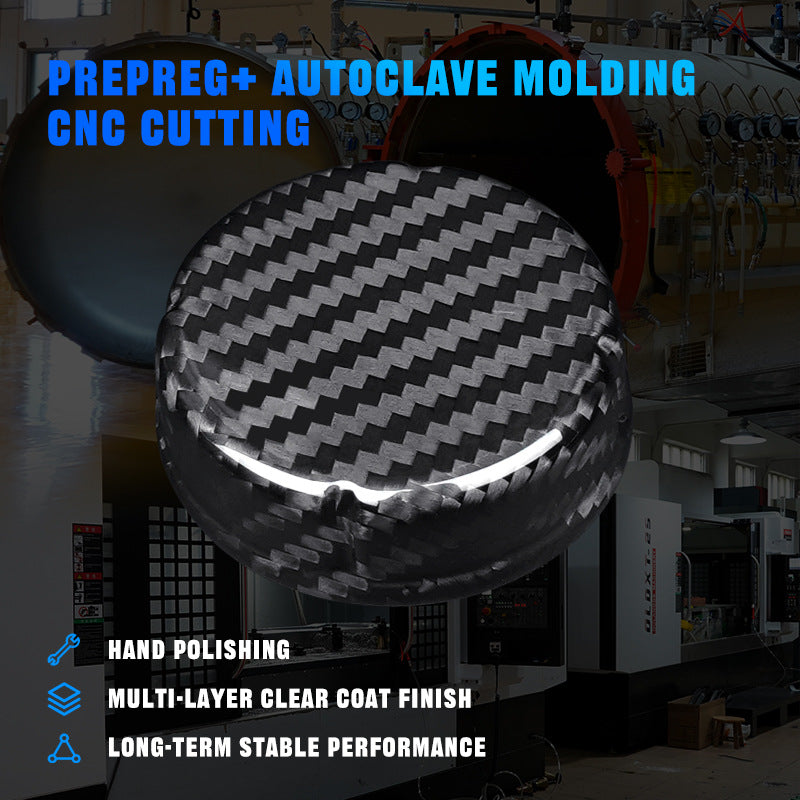 Real Carbon Fiber Brake Fluid Cap Cover for Fiat 500 Abarth